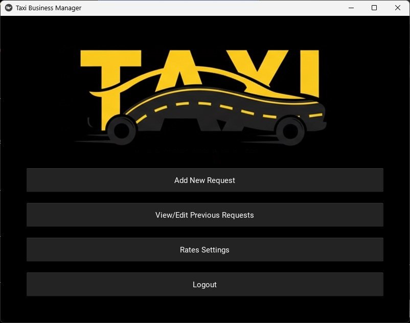Taxi Business Manager GUI Python business automation